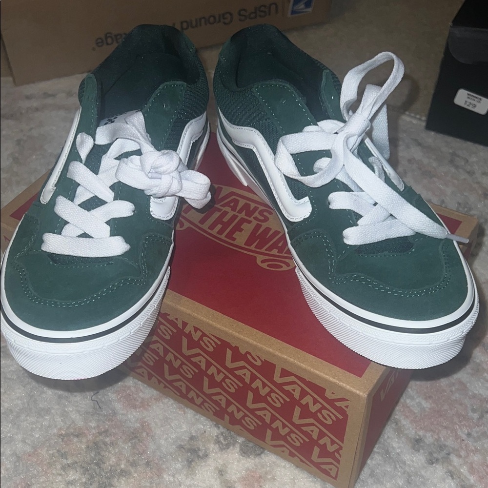 NWT Vans Kids Forest Green Sneakers